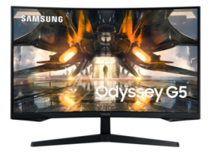 1857386 Монитор Samsung 32" Odyssey G5 S32AG552EI черный VA LED 1ms 16:9 HDMI матовая 2500:1 300cd 178гр/178гр 2560x1440 165Hz FreeSync Premium DP WQ 5.7кг