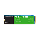 1000720684 Твердотельный накопитель/ WD SSD Green SN350 NVMe, 500GB, M.2(22x80mm), NVMe, PCIe 3.0 x4, 3D TLC, R/W 2400/1650MB/s, IOPs 250 000/170 000, TBW 60,
