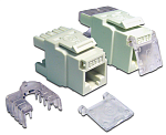 LAN-OK45U6/180-WH Модуль Keystone, RJ45, кат.6, UTP, 180 градусов, со шторкой, белый