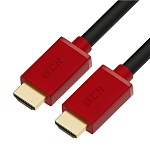 GCR-HM451-1.0m Кабель Greenconnect GCR HDMI 2.0, 1.0m, красные конн, HDR 4:2:2, Ultra HD, 4K 60 fps 60Hz/5K*30Hz, 3D, AUDIO, 18.0 Гбит/с, 28/28 AWG, 3 X экран (HM401)