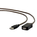 1960905 Filum Кабель активный удлинитель USB 2.0, 10 м., черный, разъемы: USB A male-USB A female, пакет. [FL-C-U2-AM-AF-10M] (894171)
