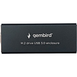 11028453 Корпус Gembird EEM2-SATA-1 Внешний USB 3.0 для M2 SATA порт MicroB, металл, черный