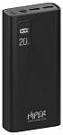 1630586 Мобильный аккумулятор Hiper Fast 20000 20000mAh 5A QC PD 2xUSB черный (FAST 20000 BLACK)