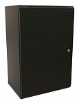 Шкаф коммутационный WRline (WR-TW-2245-SR-RAL9004) настенный 22U 600x450мм пер.дв.металл 2 бок.пан. направл.под винты 60кг черный 370мм 1086мм IP20 ст