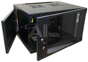 Шкаф Шкаф настенный Next, 9U 550x450, стеклянная дверь, черный