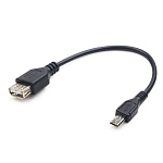 1499479 Cablexpert Кабель USB 2.0 OTG USBAF/MicroBM, 0.15м, удлиненный разъем micro USB - 9мм (A-OTG-AFBM-03)