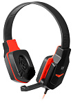 Игровая гарнитура Defender Warhead G-320 черный+красный, кабель 1.8 м