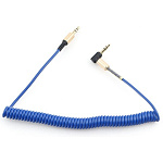 1782382 Кабель аудио (угловой) спиральный Cablexpert CCAB-02-35MMLC-1.8MU. 3.5 джек (M)/3.5 джек (M), синий, 1.8м, блистер