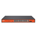 WI-PS526G, Коммутатор неуправляемый PoE 270Вт, порты 24 PoE FE, 2 Combo, режим 250м, VLAN, Watchdog