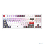 Клавиатура RK-R87 проводная WhiteGrayRed, тактильные свитчи RK Brown