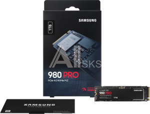 1000603356 Твердотельный накопитель Samsung SSD 1TB 980 PRO, V-NAND 3-bit MLC, Elpis, M.2 (2280) PCIe Gen 4.0 x4, NVMe 1.3c, R7000/W5000, IOPs 1 000 000/1 000