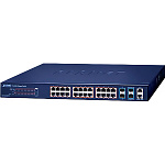 1000662012 Коммутатор Planet коммутатор/ SGS-5240-24P4X L2+ 24-Port 10/100/1000T 802.3at PoE + 4-Port 10G SFP+ Stackable Managed Switch (370-watt PoE budget, Hardware