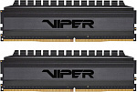 1210870 Память DDR4 2x4Gb 3200MHz Patriot PVB48G320C6K Viper 4 Blackout RTL Gaming PC4-25600 CL16 DIMM 288-pin 1.35В dual rank с радиатором Ret