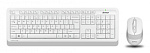 1147575 Клавиатура + мышь A4Tech Fstyler FG1010 клав:белый/серый мышь:белый/серый USB беспроводная Multimedia (FG1010 WHITE)