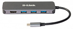 1658294 Разветвитель USB-C D-Link DUB-2333 5порт. серебристый (DUB-2333/A1A)