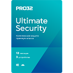 PRO32-PUS-NS(EKEY)-1-3 PRO32 Ultimate Security – лицензия на 1 год на 3 устройства