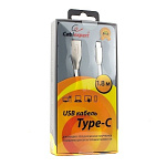 1642655 Cablexpert Кабель USB 2.0 CC-G-USBC01W-1.8M AM/Type-C, серия Gold, длина 1.8м, белый, блистер