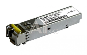 D-Link 220T/20KM/A1A, WDM SFP Transceiver with 1 100Base-BX-D port.Up to 20km, single-mode Fiber, Simplex LC connector, Transmitting and Receiving wav