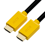 GCR-HM441-1.5m Кабель Greenconnect GCR HDMI 2.0, 1.5m, желтые конн, HDR 4:2:2, Ultra HD, 4K 60 fps 60Hz/5K*30Hz, 3D, AUDIO, 18.0 Гбит/с, 28/28 AWG, 3 X экран (HM401)