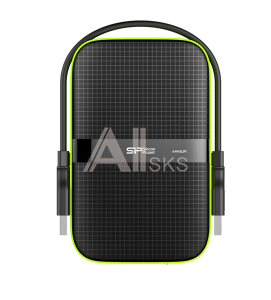 SP030TBPHDA60S3K Portable Hard Disk Silicon Power Armor A60 3Tb, USB 3.1 , Shockproof, Anti-Scratch, Water-resistant, Black