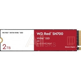 1889571 SSD WD Red SN700 NVMe WDS200T1R0C 2ТБ M2.2280 NVMe PCIe Gen3 8Gb/s