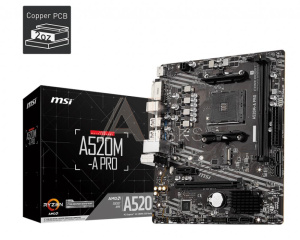 1321849 Материнская плата AMD A520 SAM4 MATX A520M-A PRO MSI