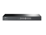 Коммутатор TP-Link TL-SF1016, 16-портовый 10/100 Мбит/с , 16 портов RJ45 10/100 Мбит/с, 1U 19-дюймовый монтируемый в стойку стальной корпус