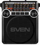 1000503377 АС SVEN SRP-355, черный (3 Вт, FM/AM/SW, USB, SD/microSD, фонарь, встроенный аккумулятор)