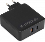 1782421 Сетевое зар./устр. SunWind SWWB0 100W 5A (PD+QC) USB/USB Type-C универсальное черный (SWWB0H1100BK)