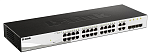 DGS-1210-28/FL2A D-Link Управляемый L2 коммутатор, 24x1000Base-T, 4xCombo 1000Base-T/SFP, защита от статического электричества до 6 кВ, CLI
