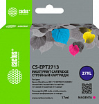 1834097 Картридж струйный Cactus CS-EPT2713 27XL пурпурный (17мл) для Epson WorkForce WF-3620/3640/7110/7210