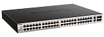 D-Link DGS-3130-54TS/B1A, L3 Managed Switch with 48 10/100/1000Base-T ports and 2 10GBase-T ports and 4 10GBase-X SFP+ ports.16K Mac address, SIM, US