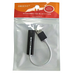 1746321 ORIENT AU-04PLB, Адаптер USB to Audio (звуковая карта), jack 3.5 mm (4-pole) для подключения телефонной гарнитуры к порту USB, кнопки: громкость +/-,