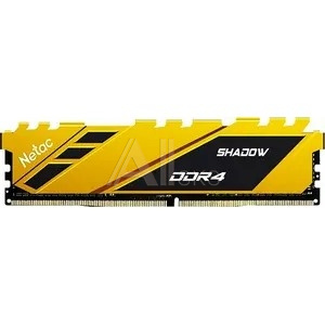 1938073 Память DIMM DDR4 8Gb PC21300 2666MHz CL19 Netac Shadow yellow 1.2V (NTSDD4P26SP-08Y)