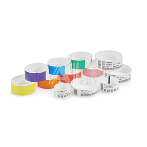 10006995-3K Zebra Wristband, Polypropylene, 25.4x279.4mm; DT, Z-Band Direct, Adhesive closure, Cartridge, 200/roll, 6/box, Green