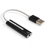 11028549 Exegate EX296332RUS Кабель-адаптер для подключения телефонной гарнитуры к порту USB ExeGate <EX-AU-04B> (внешняя звуковая карта USB, 1x Jack3.5 F (4-к