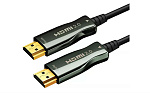 147478 Кабель HDMI Wize [AOC-8K-HM-HM-40M] оптический, 40 м, 8K/60HZ 4:4:4, v.2.1, ARC, 19M/19M, HDCP 2.2, Ethernet, черный, коробка