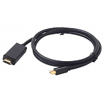 1662439 Cablexpert Кабель mDP-HDMI, 20M/19M, 1.8м, черный, позол.разъемы, пакет (CC-mDP-HDMI-6)