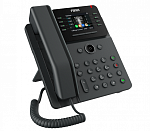 SIP-Телефон Fanvil V62G, 12 SIP-акк., 2,8", 320x240 Цвет. экран, POE, БП в комп., 2x1 Gbps, Чёрный