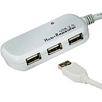 1293739 ATEN UE2120H USB 2.0 4-Port Hub with Extension Cable 12m