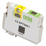 727363 Картридж струйный Cactus CS-EPT0801 T0801 черный (11.4мл) для Epson Stylus PhotoP50/PX650/PX660/PX700/PX700W/PX710/PX710W/PX720/PX720WD/PX800/PX800FW/
