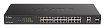 DGS-1100-26MPV2/A3A Коммутатор D-LINK Настраиваемый L2 PoE-коммутатор, 24х1000Base-T PoE, 2xCombo 1000Base-T/SFP, PoE-бюджет 370 Вт