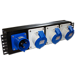 Блок розеток Блок розеток 19", 1-фазный без выключателя, 32A / 250V,1х3 IEC309, без шнура питания, с вилкой IEC309 Блок розеток Блок розеток 19", 1-фазный без выключателя, 32A / 250V,1х3 IEC309, без шнура питания, с вилкой IEC309