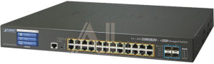 1000467349 Коммутатор PLANET Technology Corporation PLANET L2+/L4 24-Port 10/100/1000T 75W Ultra PoE with 4 shared SFP + 4-Port 10G SFP+ Managed Switch, with Hardware Layer3 IPv4/IPv6 Static
