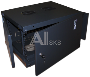 Шкаф Шкаф настенный Next, 6U 550x450, металлическая дверь, черный