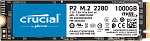 1000577602 Твердотельный накопитель Crucial P2 SSD 1000GB, M.2 (2280), PCIe Gen 3.0, NVMe, R2400/W1800, 450 TBW