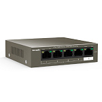 11045956 TENDA TEG1105P-4-63W Коммутатор настольный 5-Ports 10/100/1000 Base-T 4-Ports PoE(PoE бюджет 58W)