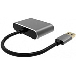 1821708 VCOM CU322M Кабель-переходник USB 3.0 (Am) --> HDMI(f)+VGA(f), Aluminum Shell