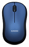 1611665 Мышь SunWind SW-M200 синий/черный оптическая (1600dpi) беспроводная USB для ноутбука (3but)