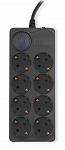 1804815 Сетевой фильтр Ippon BK-8-EU-3-10-B 3м (8 розеток) черный (коробка)